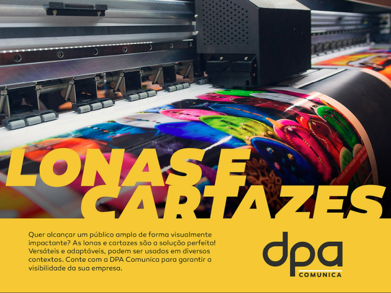 Impressão digital de lonas e cartazes coloridos