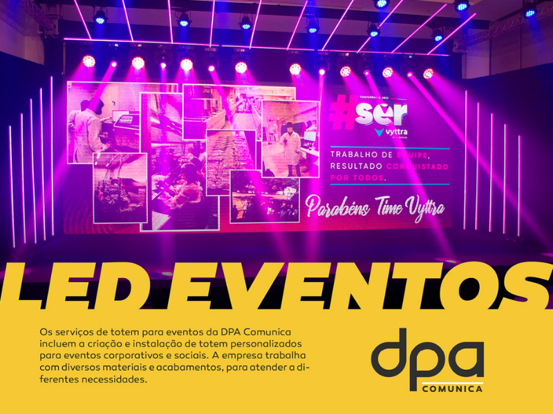 Painel de LED para eventos com iluminação de palco